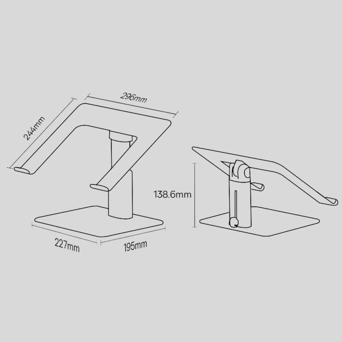 Support Laptop Ergonomique Pliable en Aluminium