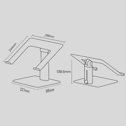 Support Laptop Ergonomique Pliable en Aluminium